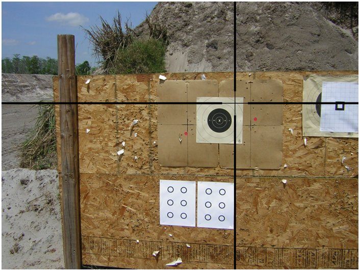 These crosshairs need to be adjusted.